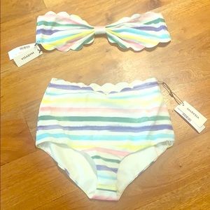 NWT Marysia high-waist striped bikini